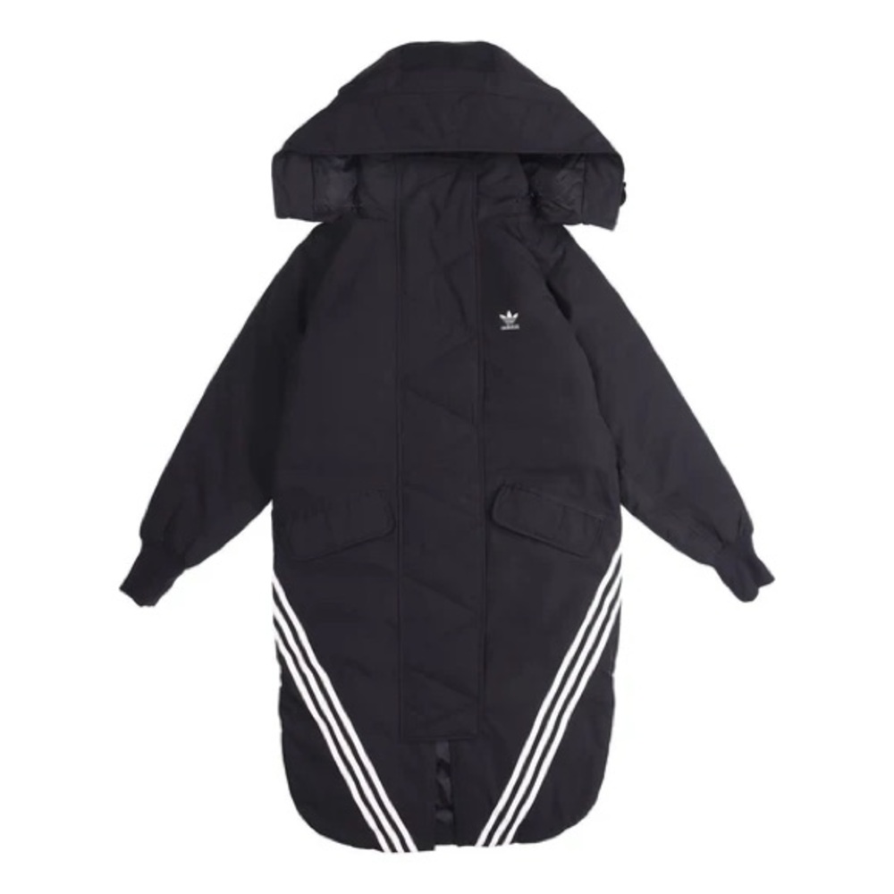 New Adidas Parka Jacket Black XS